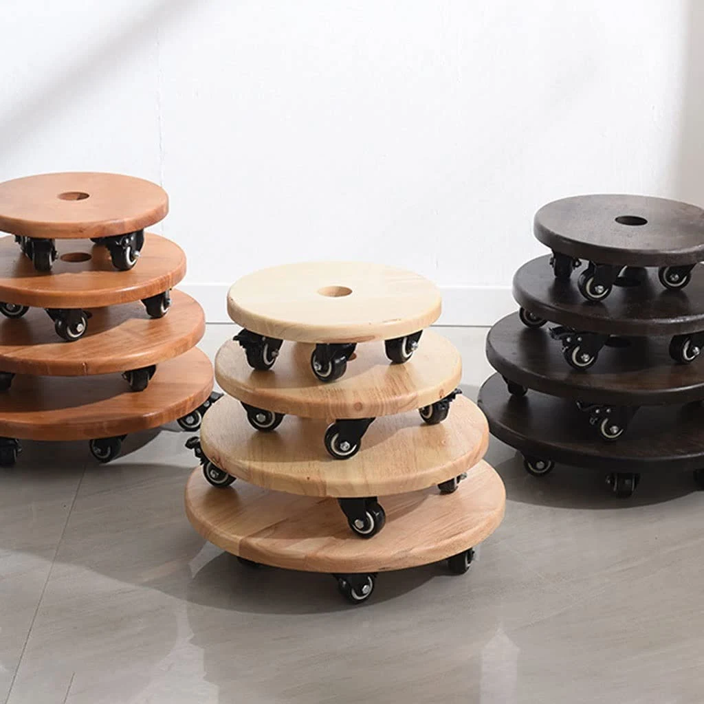 Wooden plant stand craftsmanship detail